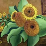 Oil painting by Carl Bennett best rose breeder